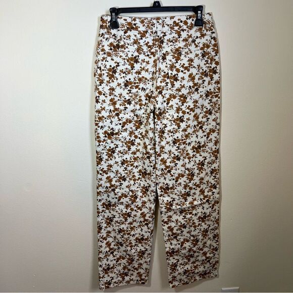 ✨ Forever 21 Women’s White Brown Floral Jeans 26 - Picture 6 of 11